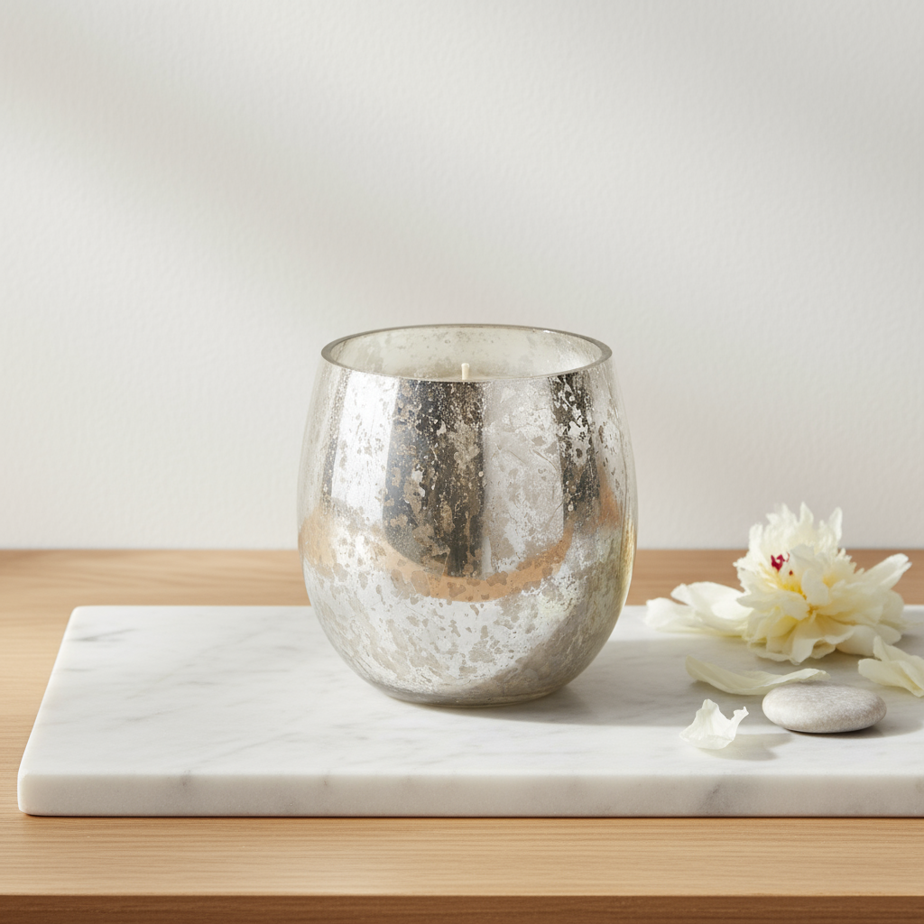 Sia Home Reflect bougie parfumée argentée cèdre