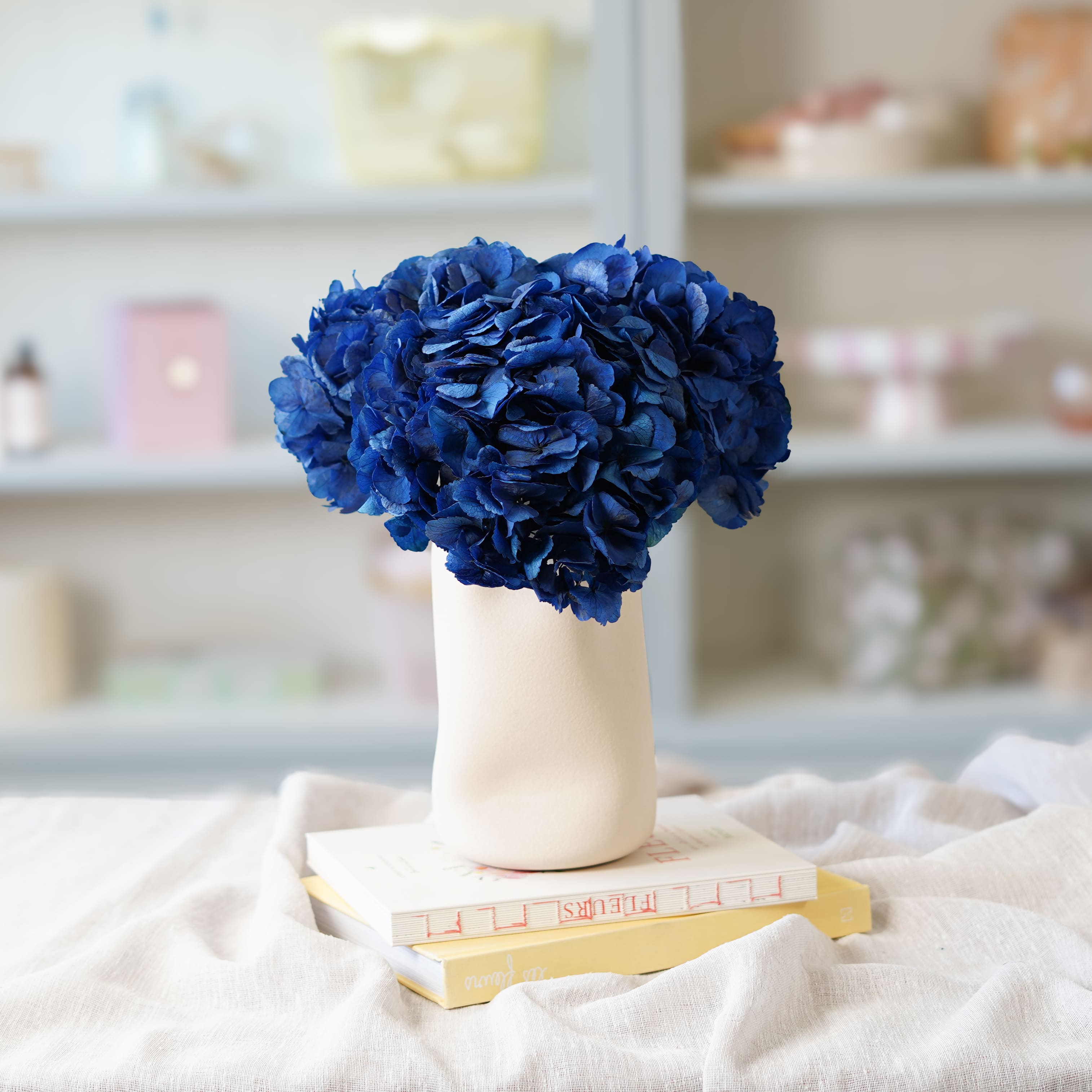 Flowrette Hortensia Bleu fleur stabilisée x1 volume