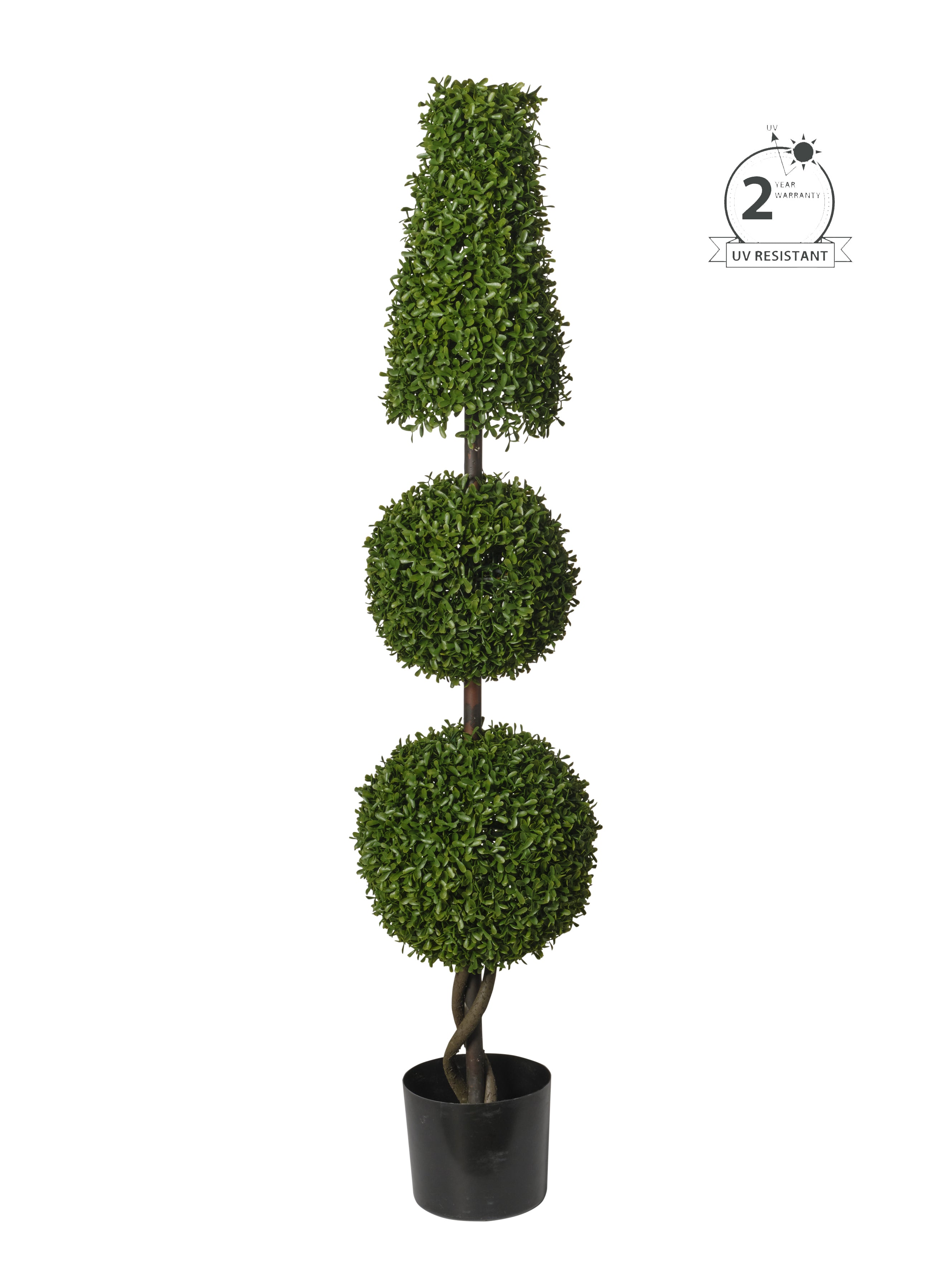 Feuillazur Rungis Arbuste de buis artificiel vert 118cm