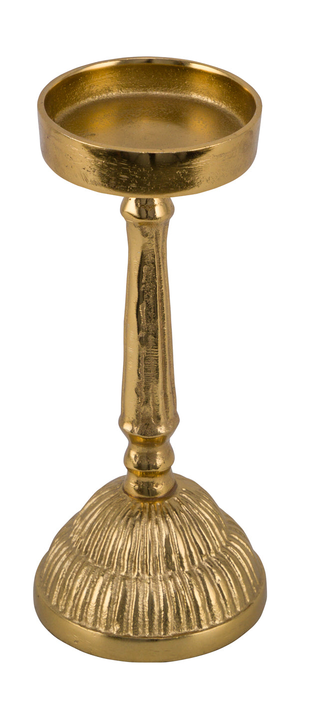 Feuillazur Rungis Bougeoir doré métal 9,5x9,5x22cm