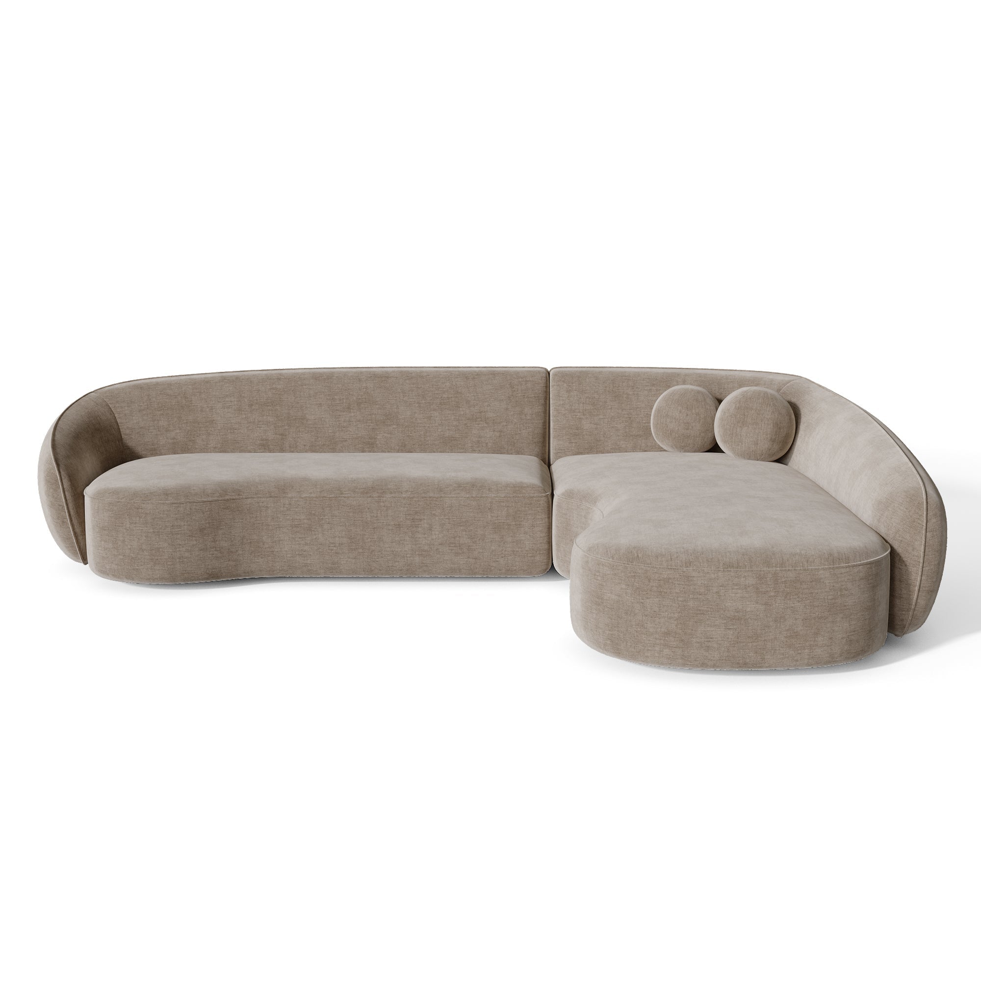 Sia Home Cooper canapé d'angle droit crème spacieux