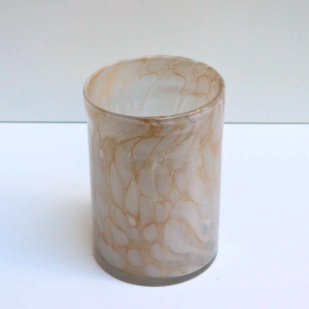 Ateliers Ouchamp Cadeaux Vase Écaille verre blanc 14 cm