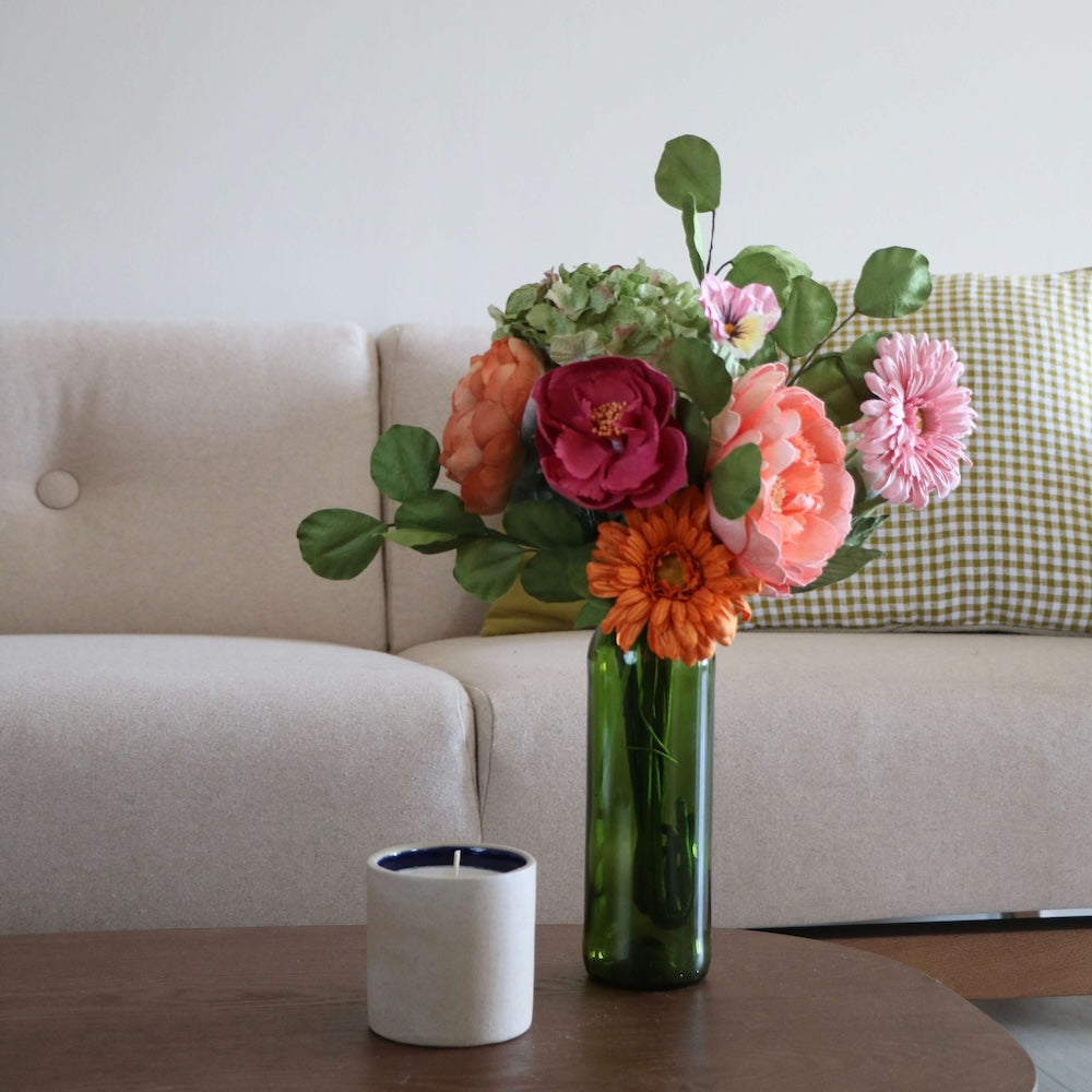 Flowrette Goya bouquet fleurs en papier pivoine gerbera orange rose