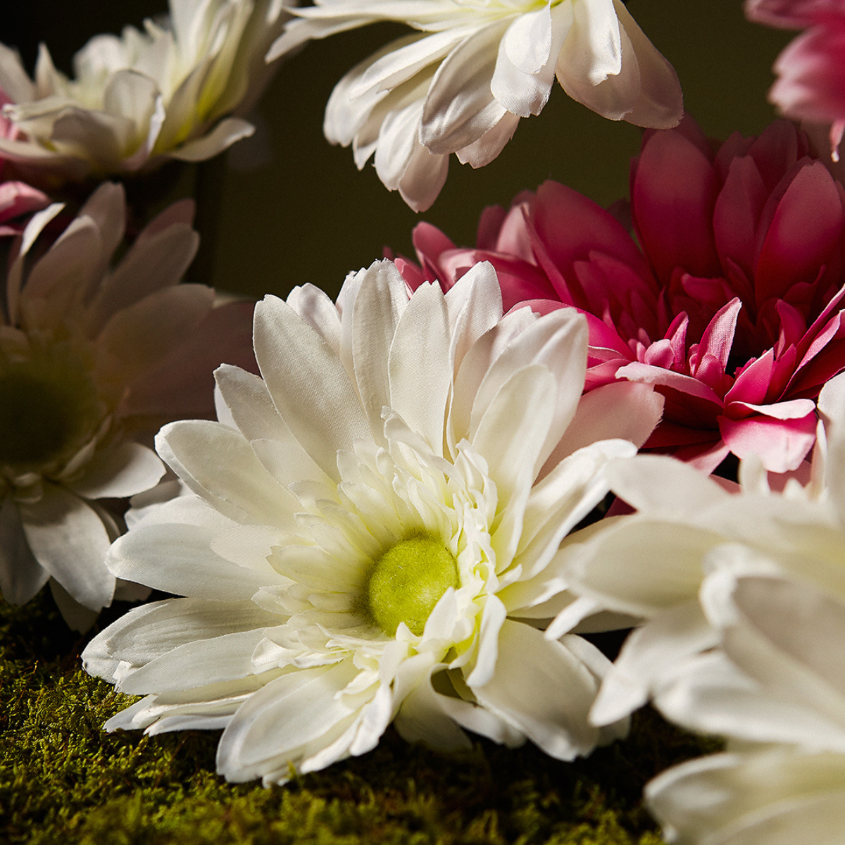 Sia Home Gerbera tige fleur artificielle blanche 59 cm
