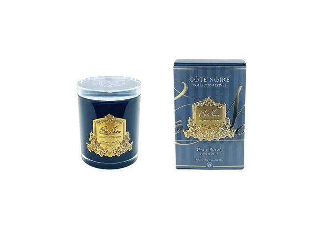 Côte Noire Soy Blend bougie Private Club 450g cuir tabac