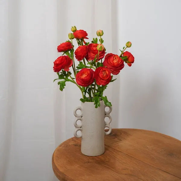 Flowrette Renoncule fleur artificielle rouge sans entretien