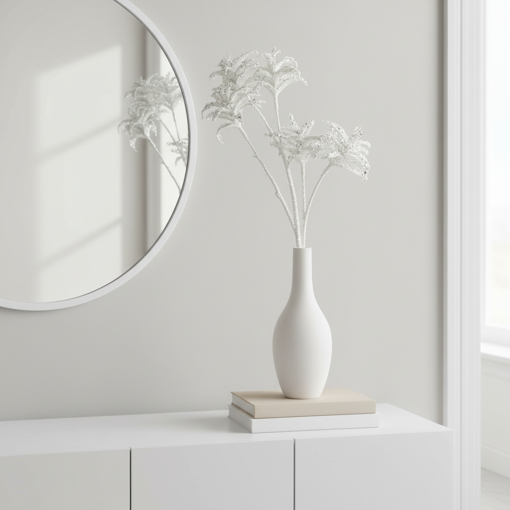 Sia Home Izia branche palmier artificielle argenté 50 cm