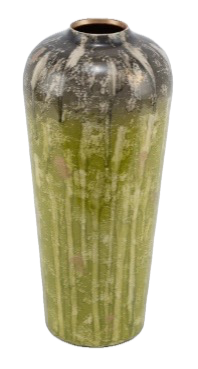 Feuillazur Rungis Vase verre vert 18x39cm