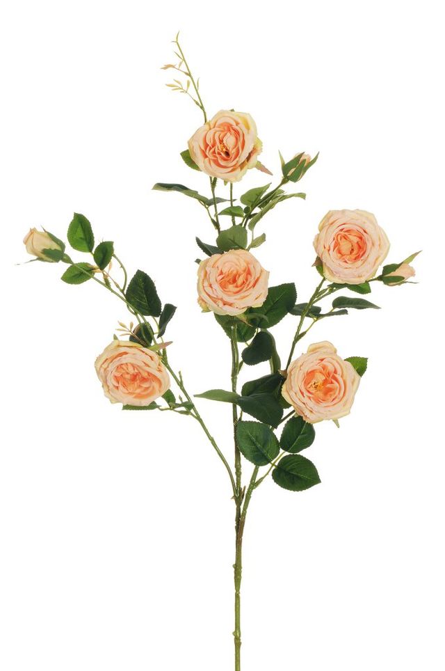 Feuillazur Rungis Branche de Rose fleur artificielle rose 87cm