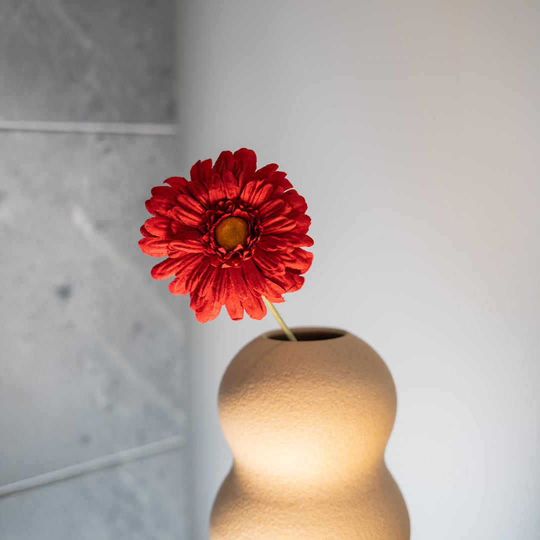 Flowrette Gerbera papier rouge x1 fleur éternelle artisanale