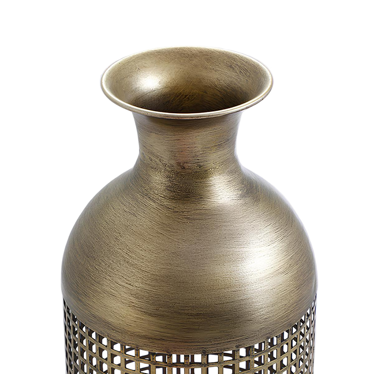 Sia Home Vases Maze 80 cm vase métal doré ajouré