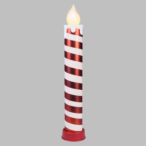 Feuillazur Rungis Bougie géante LED blanc rouge 58 cm