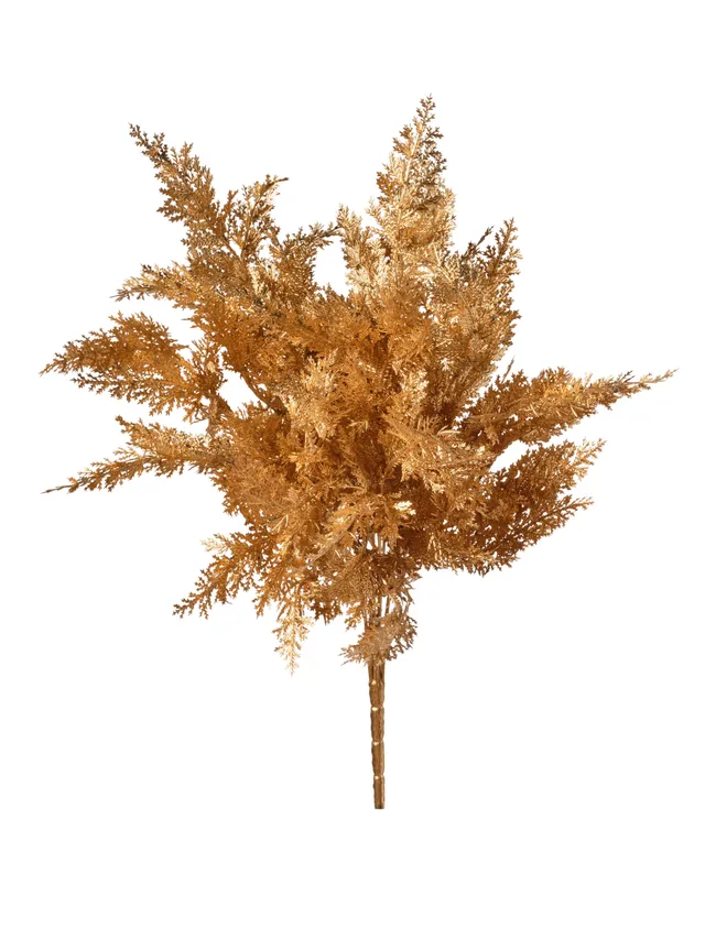 Feuillazur cyprès doré piquet Noël 60 cm sapin