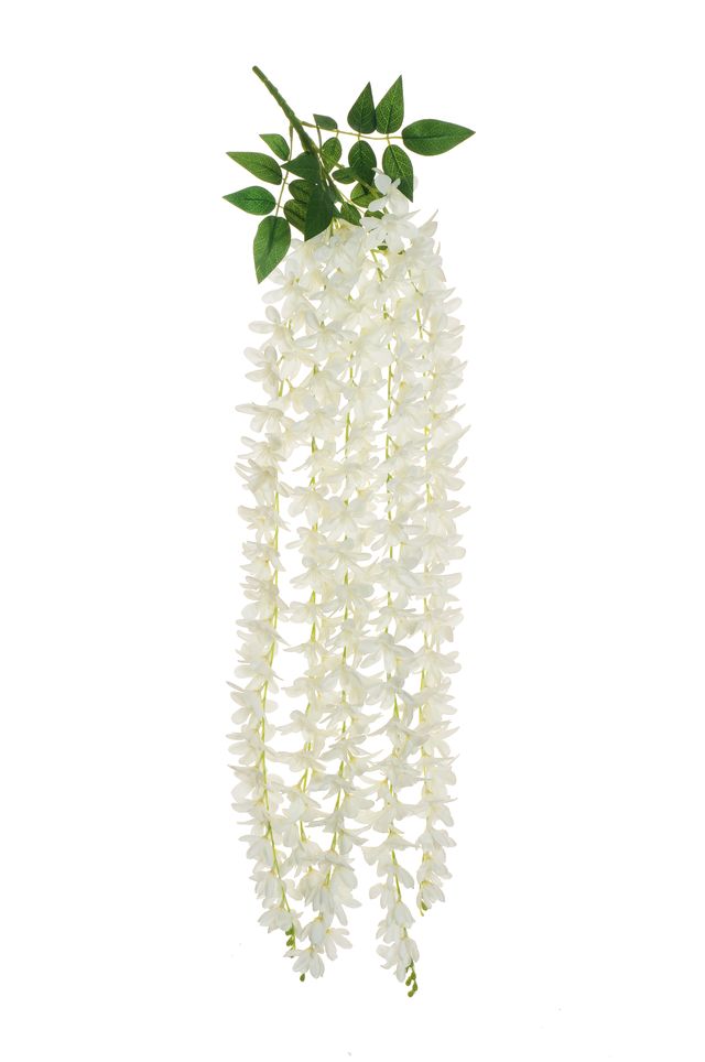 Feuillazur Glycine suspendue fleur artificielle Violet 80cm