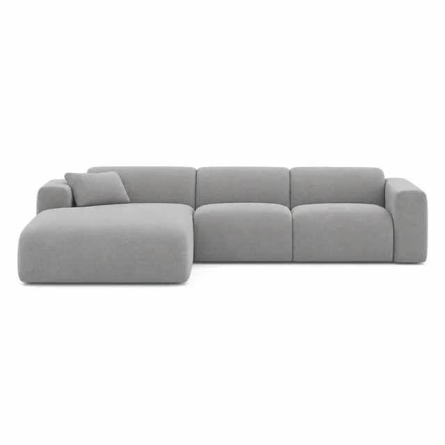 Sia Home Myra canapé angle gauche gris clair 5 places