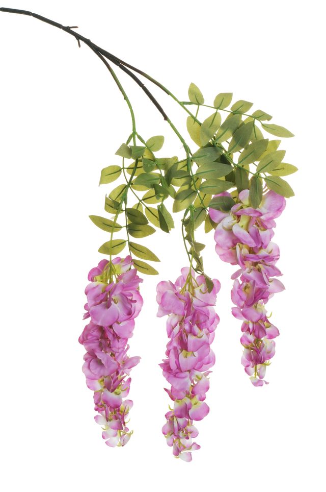 Feuillazur Rungis Glycine sur piquet fleur artificielle violet 108cm