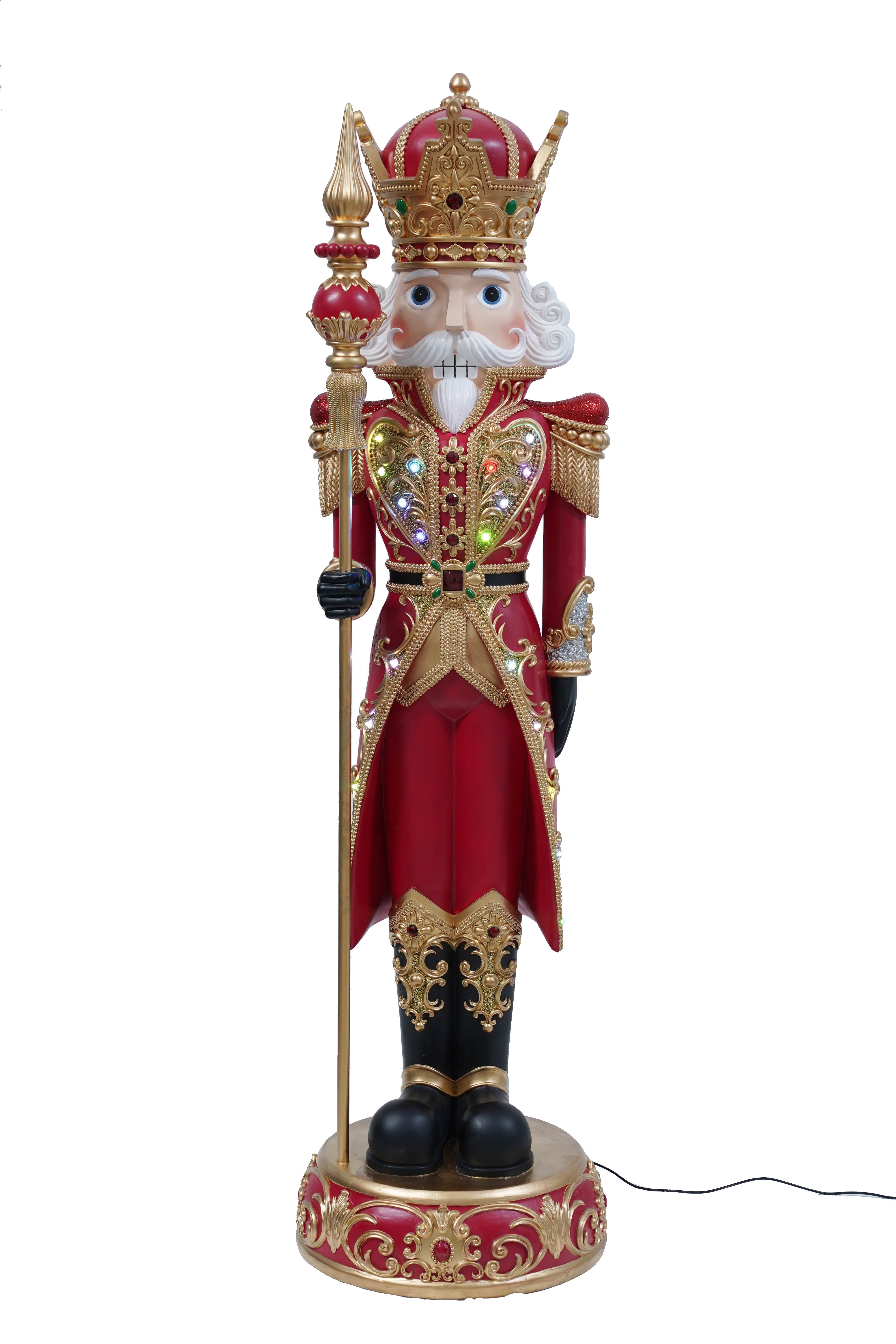 Feuillazur Rungis Soldat rouge doré lumineux 153cm Noël