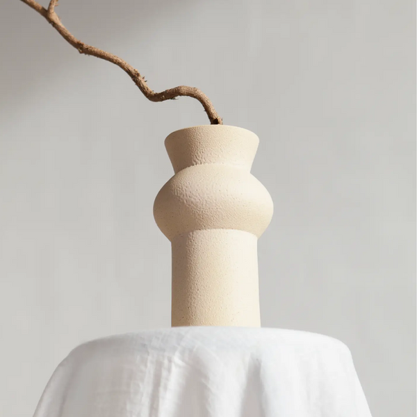 Flowrette Vases vase Noachis grès sable texturé