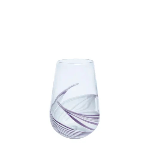 Sia Home Almond vase verre violet transparent 23 cm