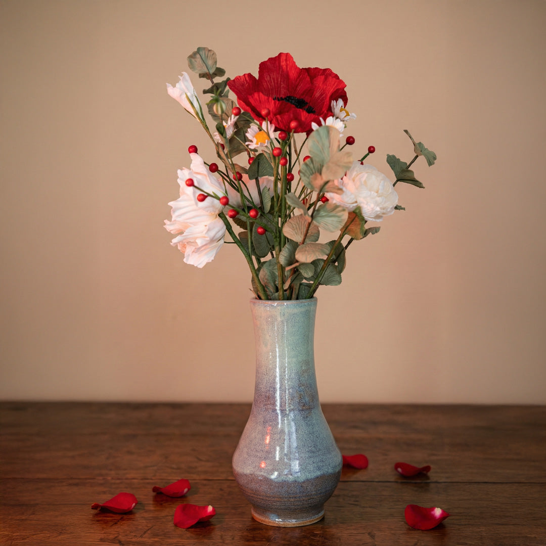 Flowrette Fleurs en papier Bouquet Aznavour rouge blanc