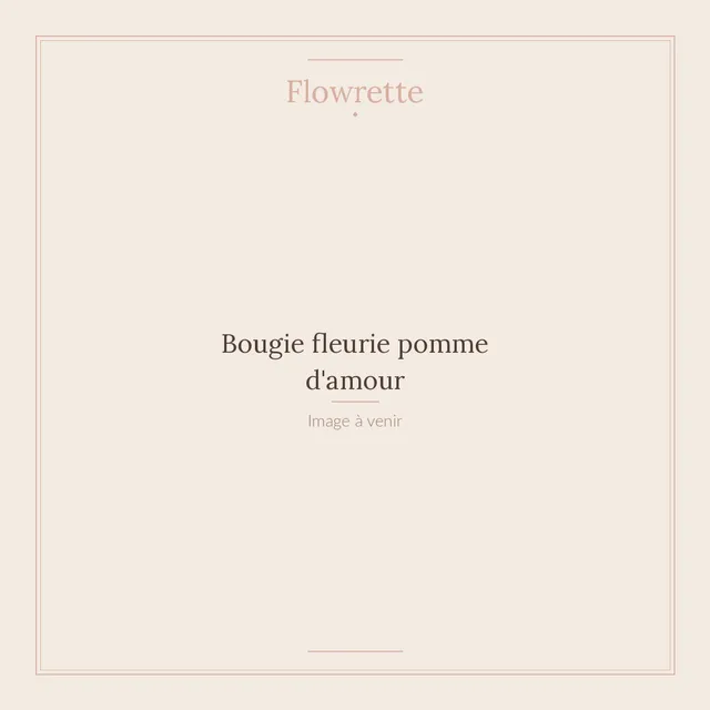 Flowrette Pomme d'amour bougie fleurie hortensia