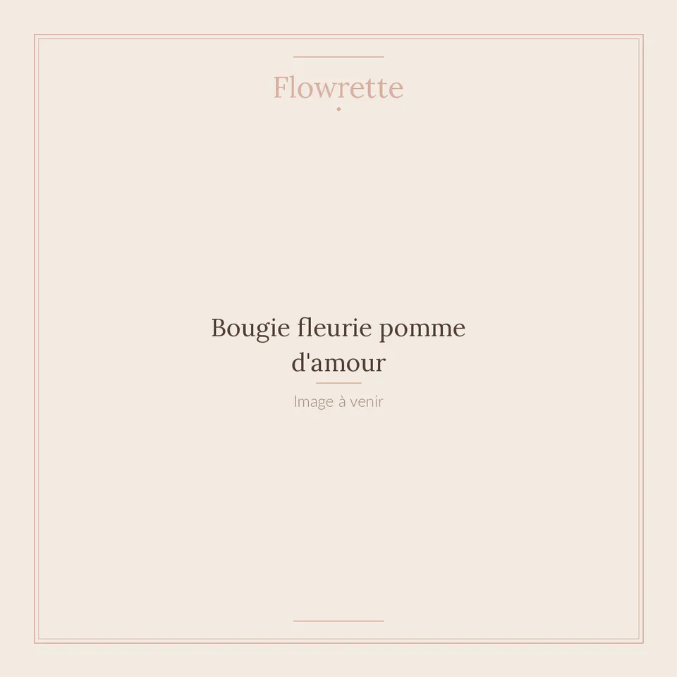 Flowrette Pomme d'amour bougie fleurie hortensia