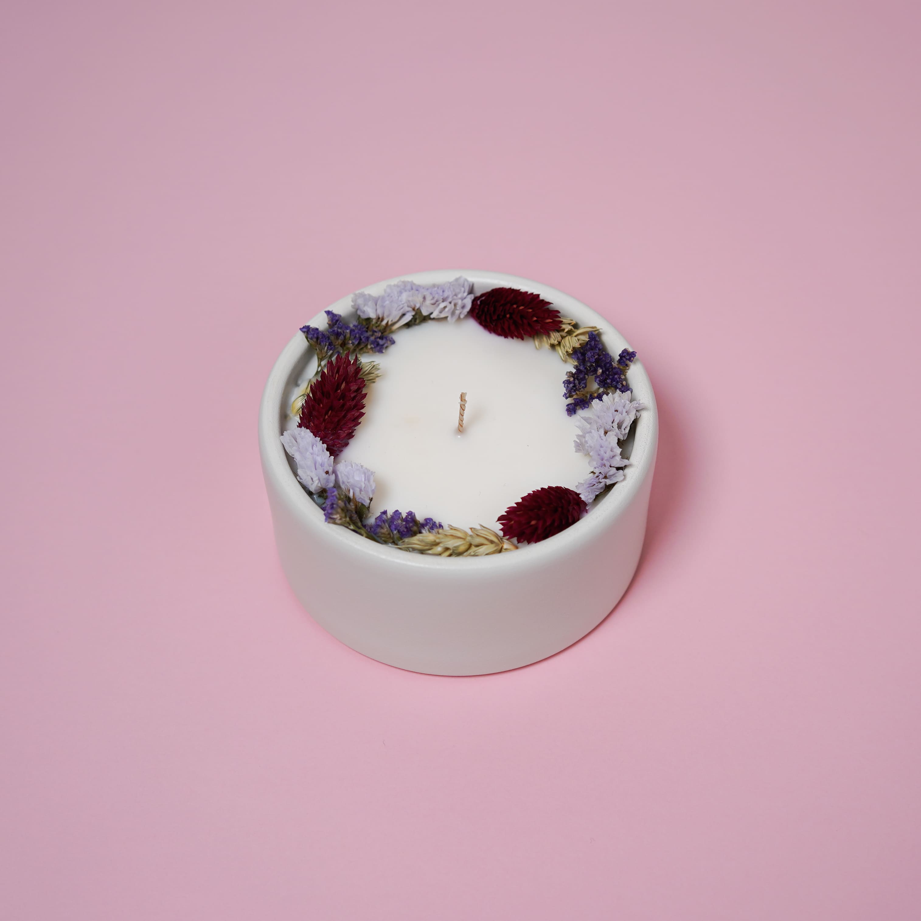 Flowrette Bougie fleurie cerise noire parfumée
