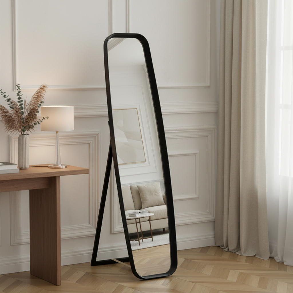 Sia Home Soren miroir portrait noir 40x160 cm