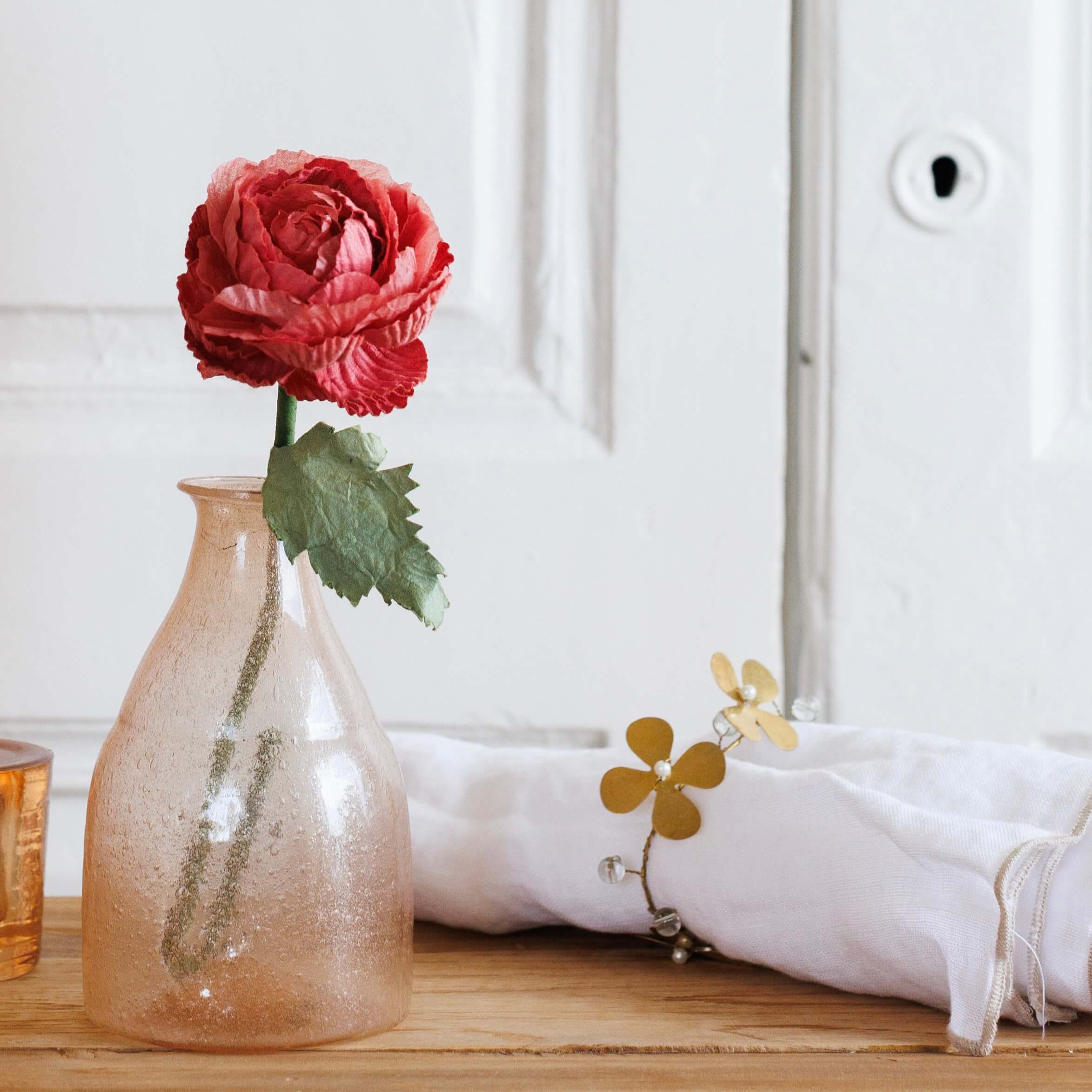 Flowrette Sky vase verre recyclé soliflore transparent