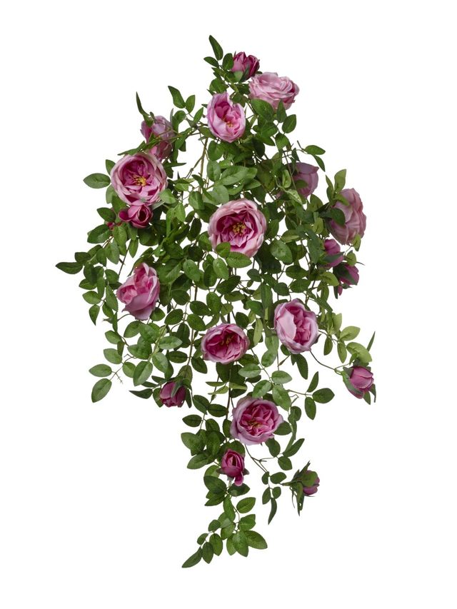 Feuillazur Rungis Piquet Rosier fleur artificielle rouge 85cm