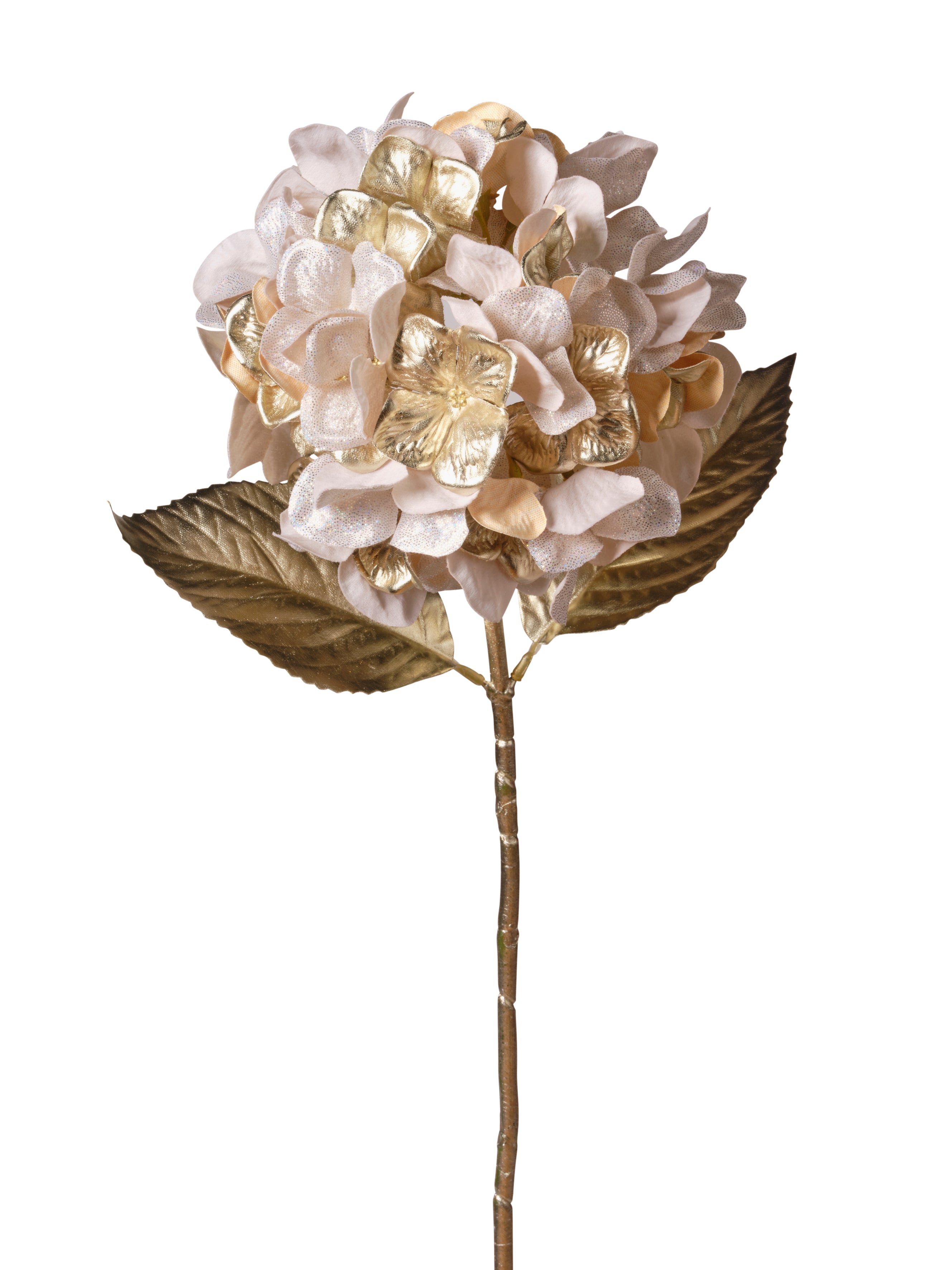 Feuillazur Rungis Hortensia métallique sur tige rouge 64 cm