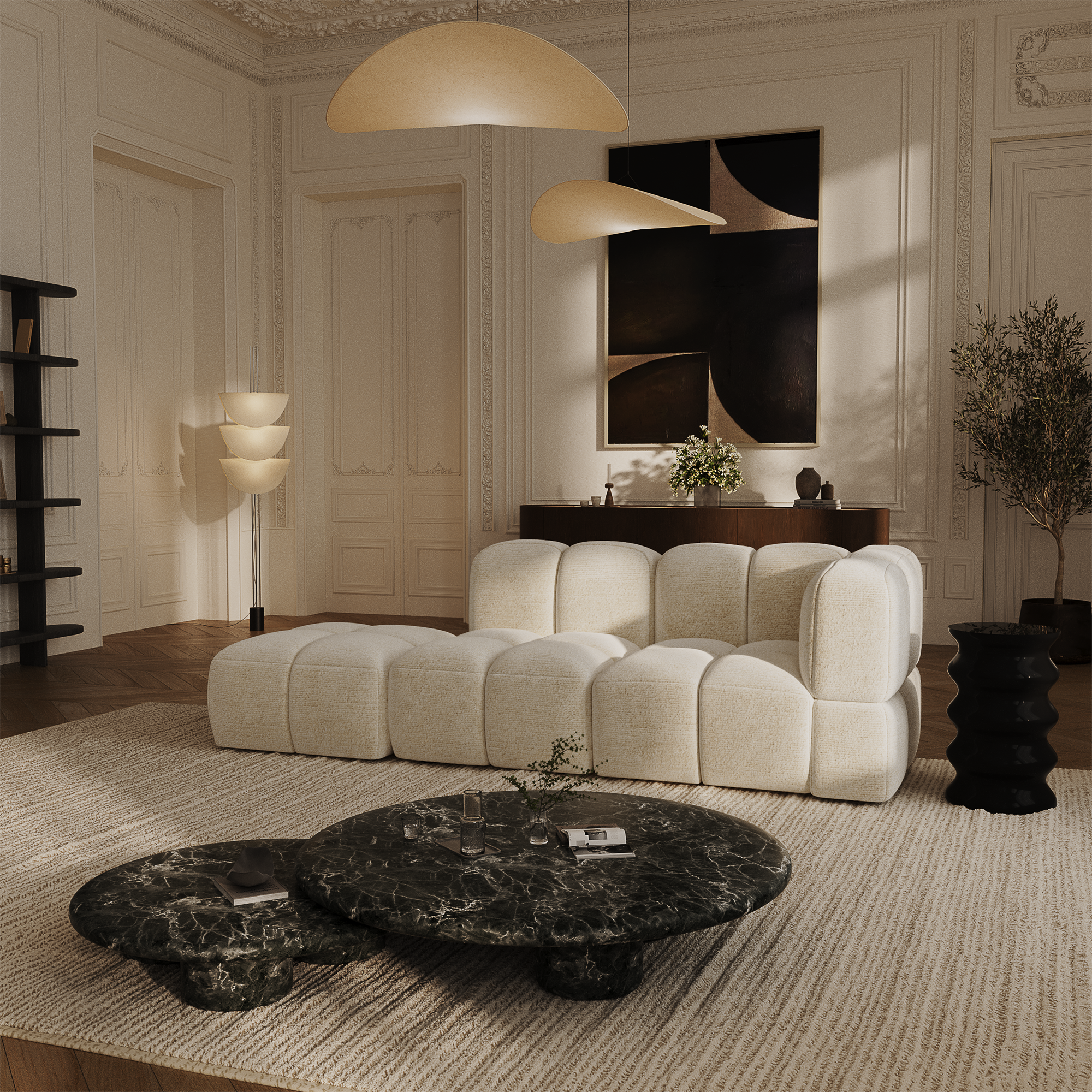 Sia Home Nubi canapé modulable droit 4 places