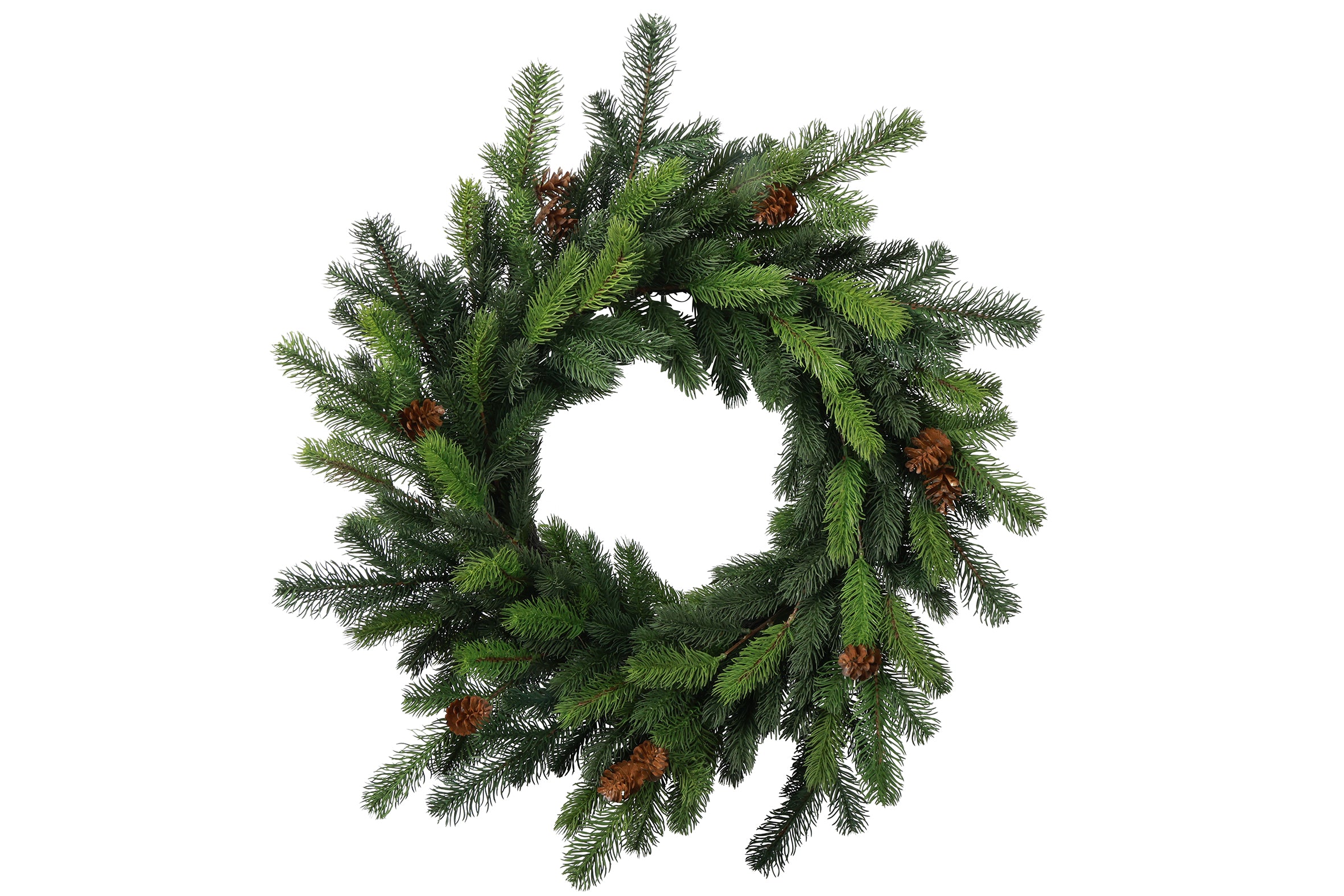 Feuillazur Rungis Produits de saison couronne pin fleur 62 cm verte