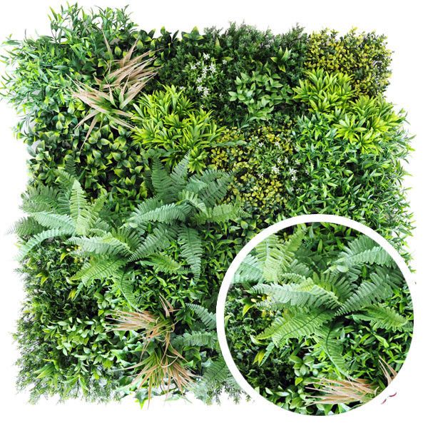 Feuillazur Rungis Oxygène plaque végétale artificielle vert 100x100cm