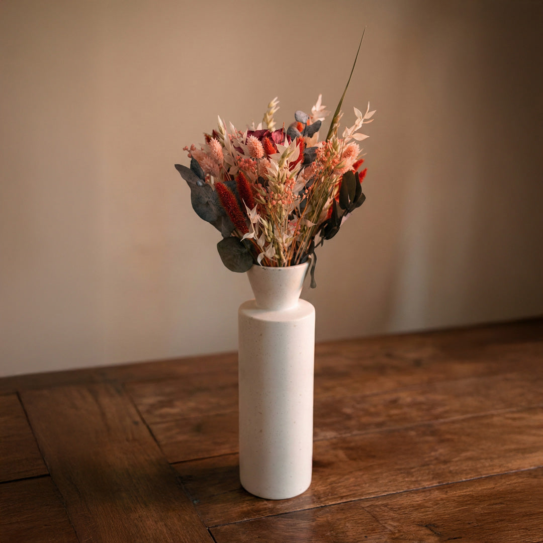 Flowrette Baudelaire bouquet mixte fleurs séchées M-L prune