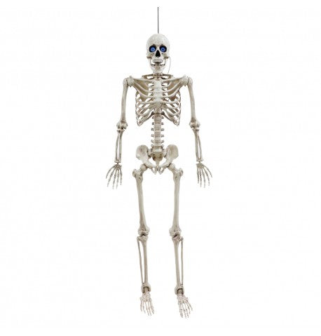 Feuillazur Squelette articulé LCD déco Halloween yeux lumineux