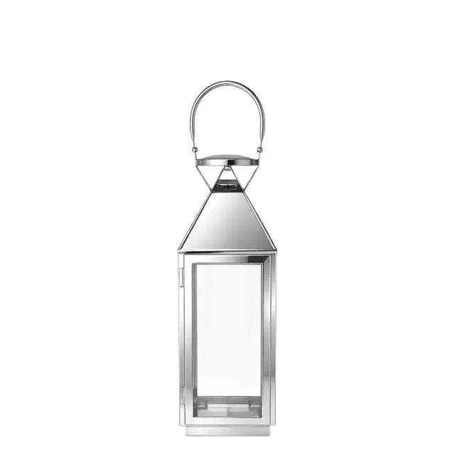 Sia Home Autan lanterne argentée 40 cm acier miroir