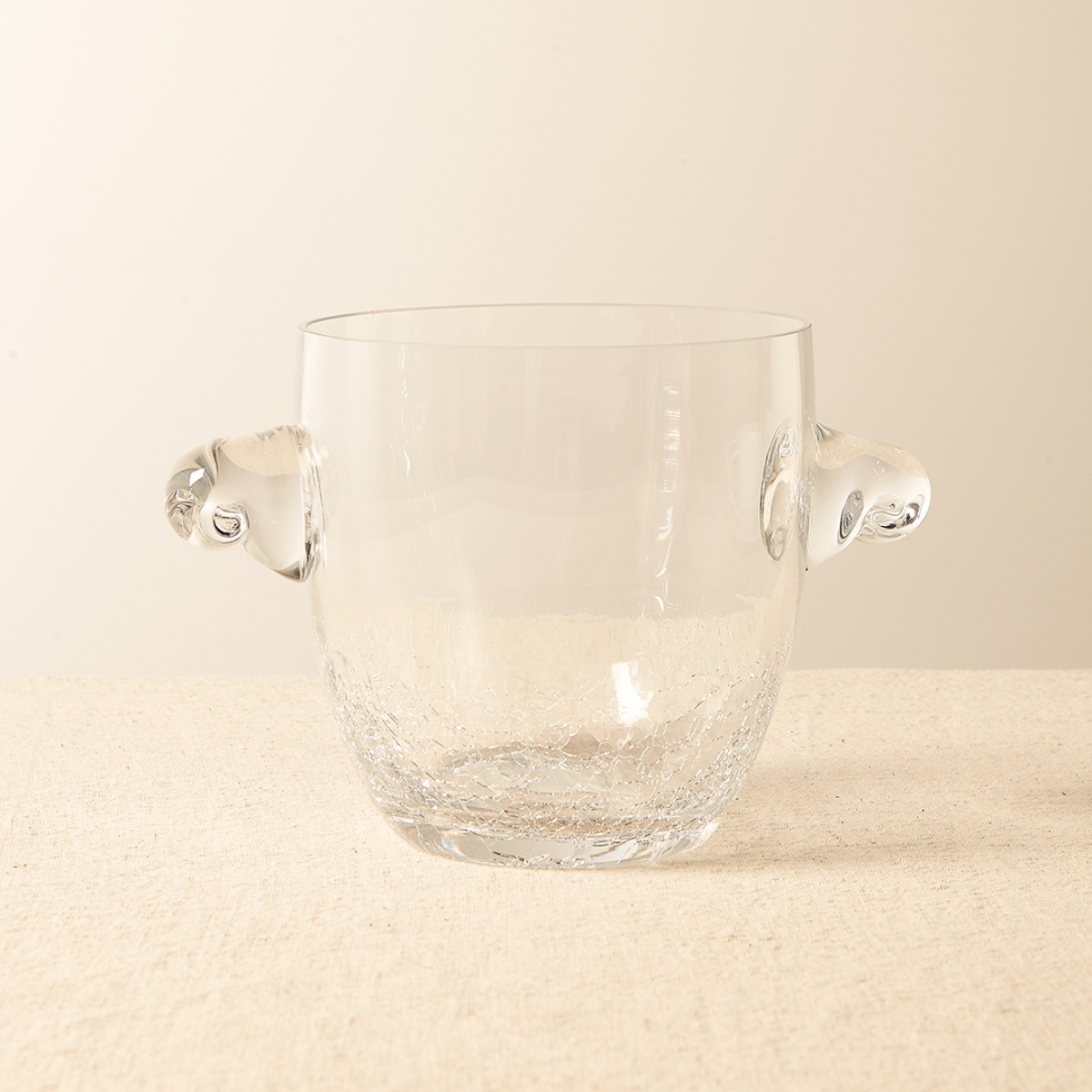 Sia Home Alba Seau à Glaçons Verre Craquelé Transparent 21 cm