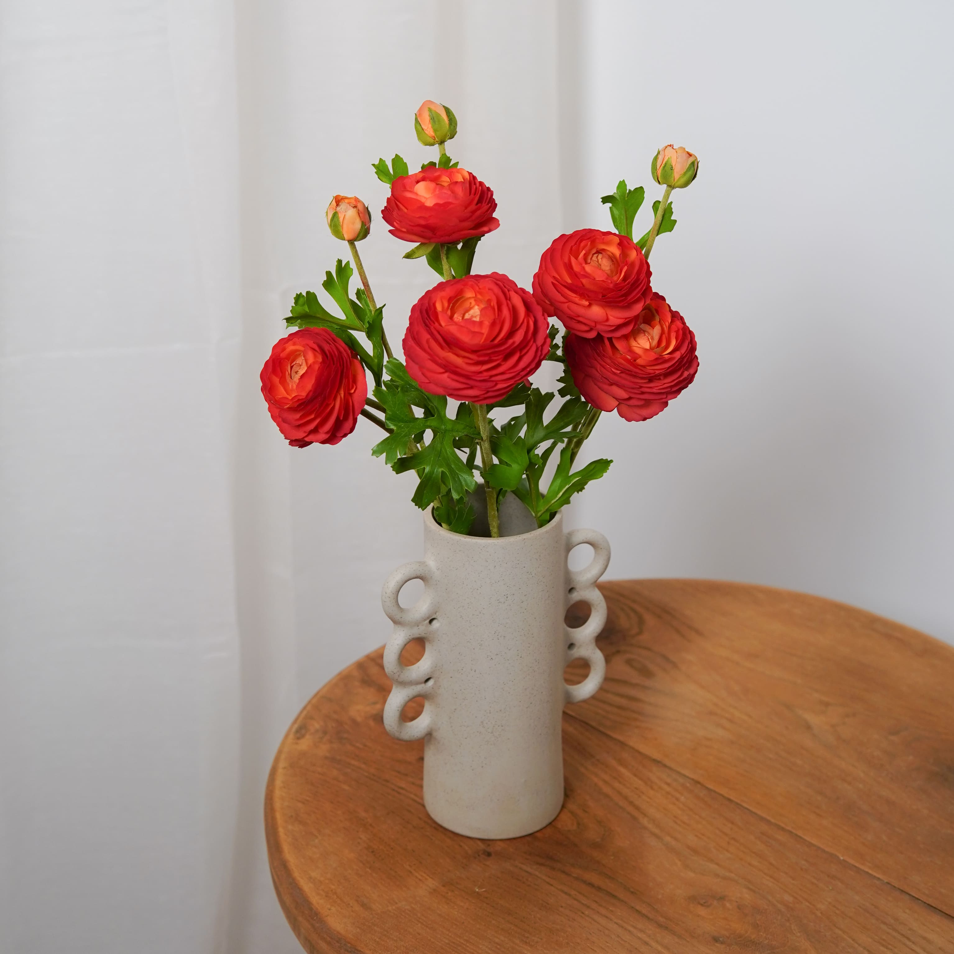 Flowrette Renoncule Rouge fleur artificielle Real Touch x1