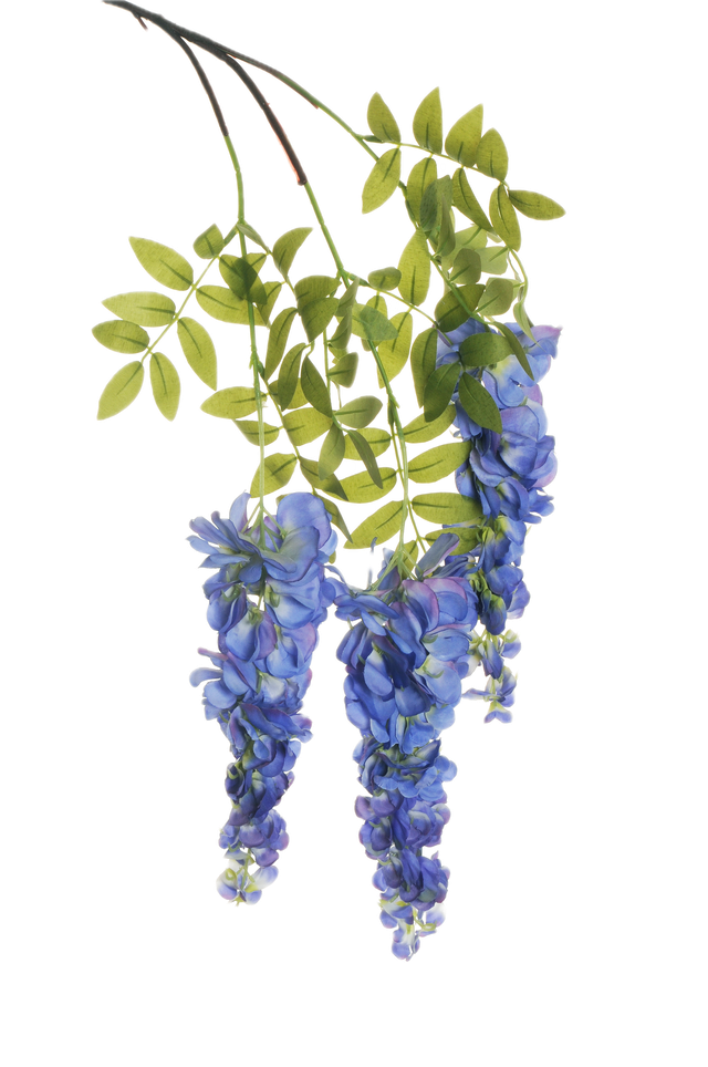 Feuillazur Rungis Glycine sur piquet fleur artificielle violet 108cm