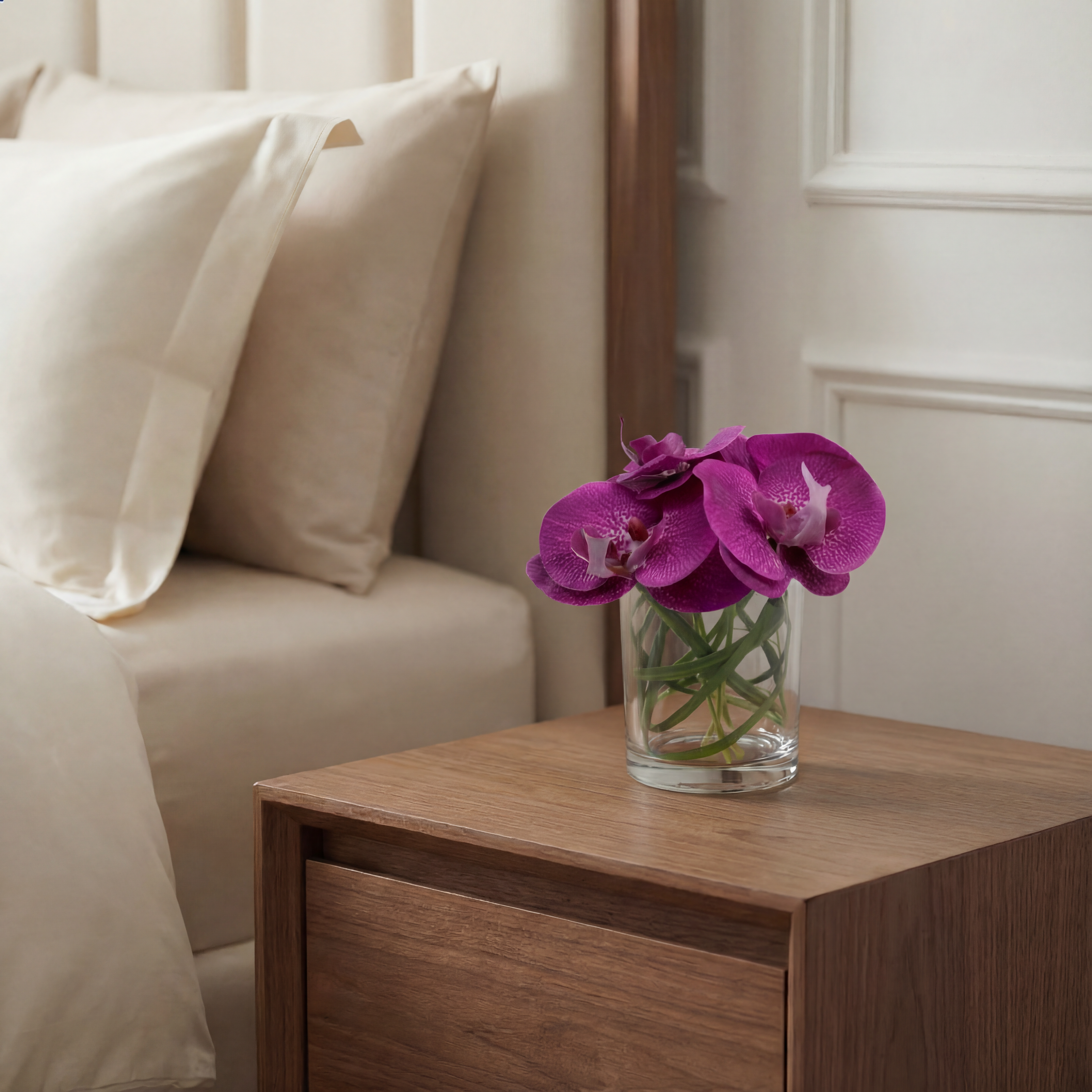 Sia Home Elie composition orchidée blanche vase 17 cm