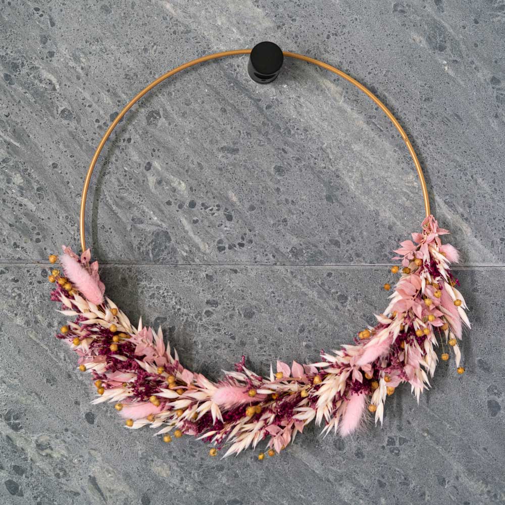 Flowrette kit couronne murale Java fleurs séchées cercle 30 cm