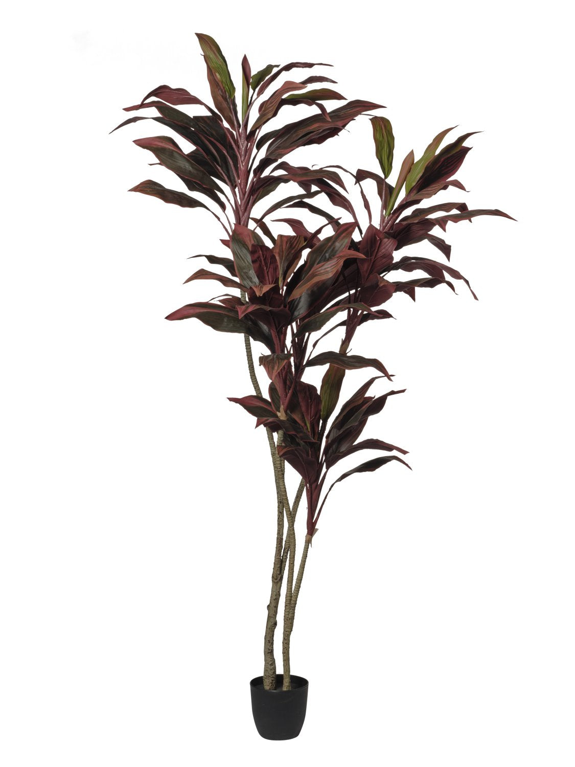 Feuillazur Rungis Cycas rouge plante artificielle 140 cm rouge vert