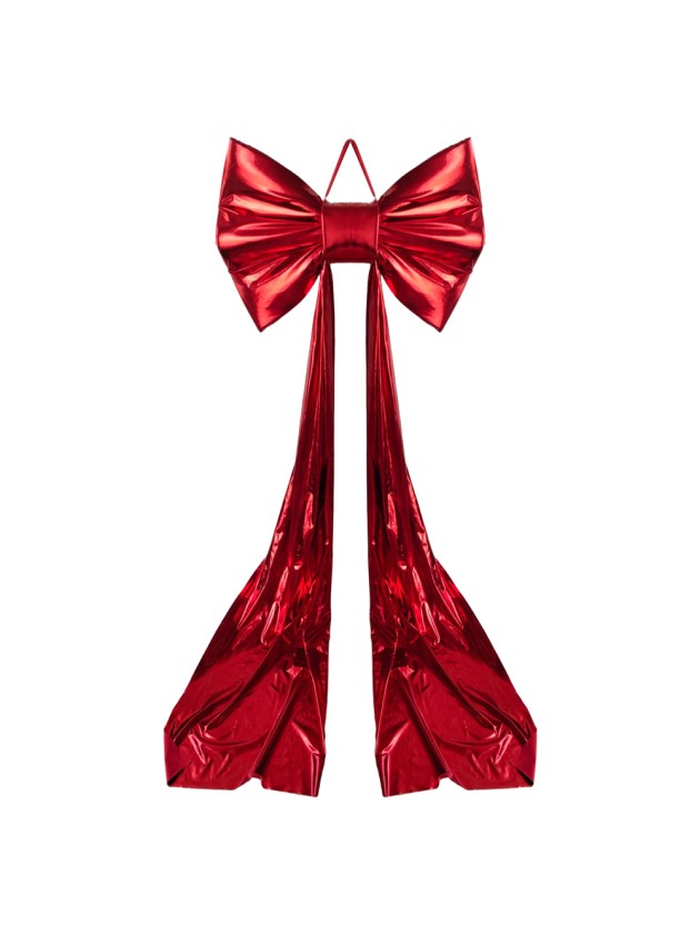 Feuillazur Rungis Nœud Brillant rouge XXL déco 80x8x220 cm