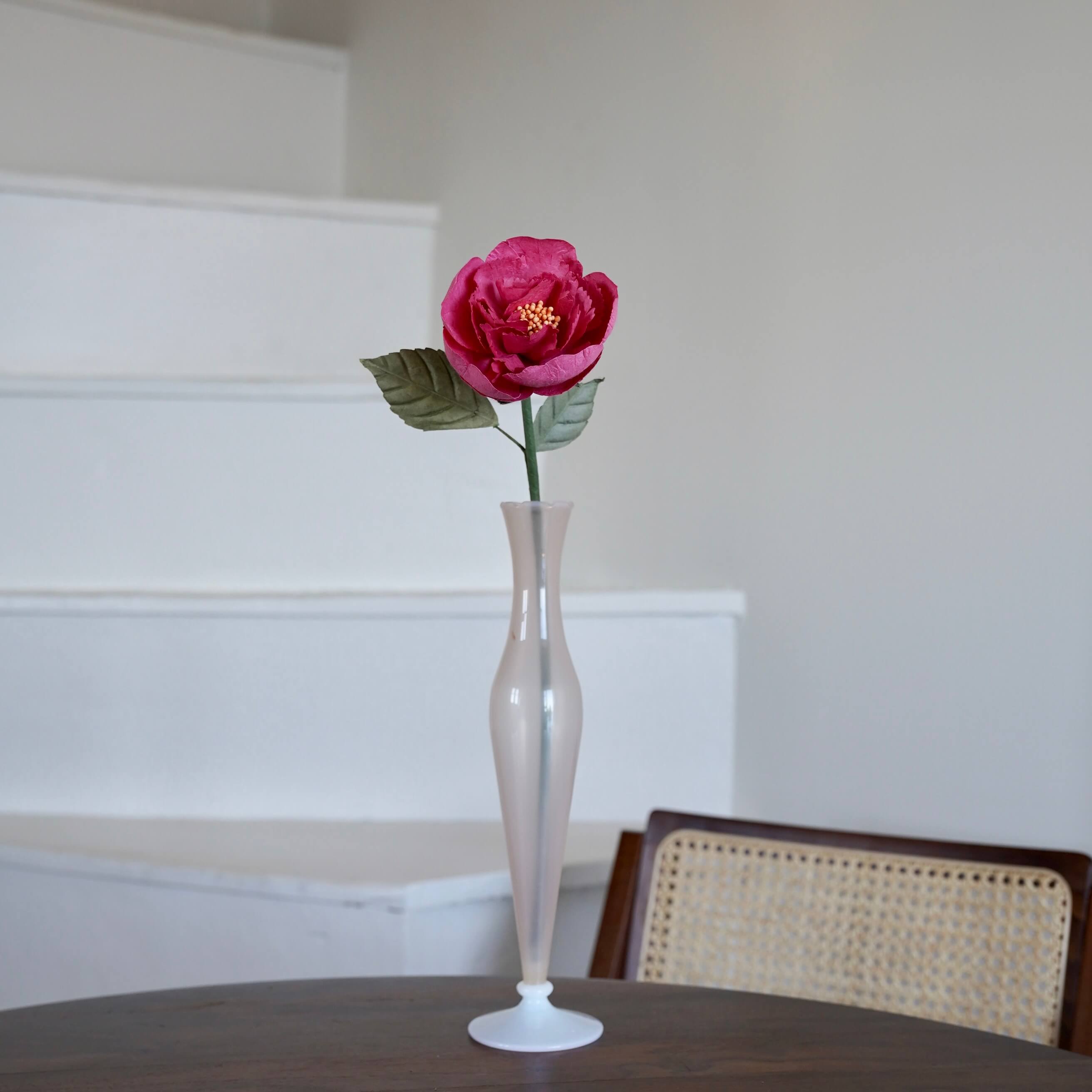 Flowrette Fleurs papier pivoine jardin fuchsia x1 tige