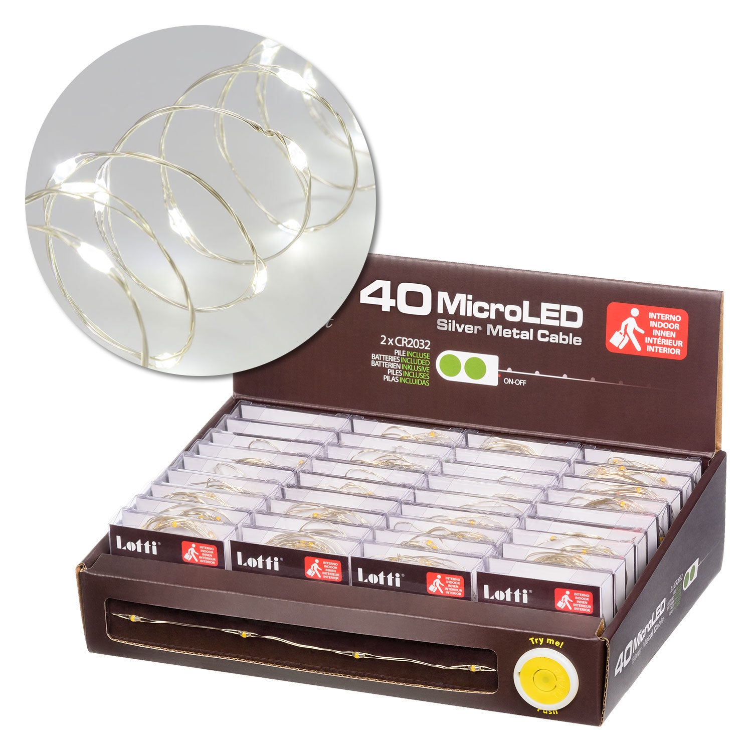 Feuillazur Rungis MicroLED guirlande lumineuse blanc chaud 4 m