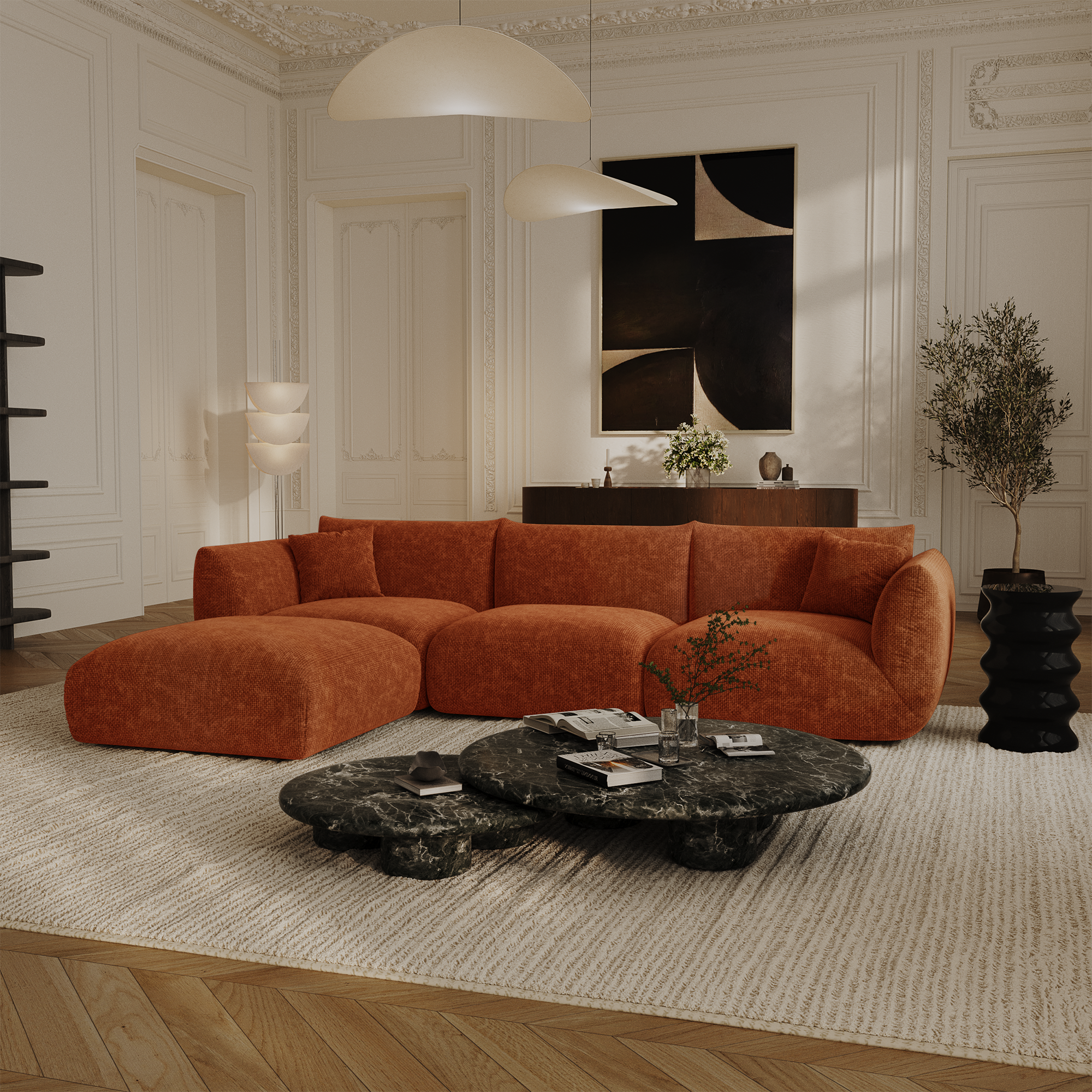 Sia Home Nooma canapé d'angle modulable 5-6 places