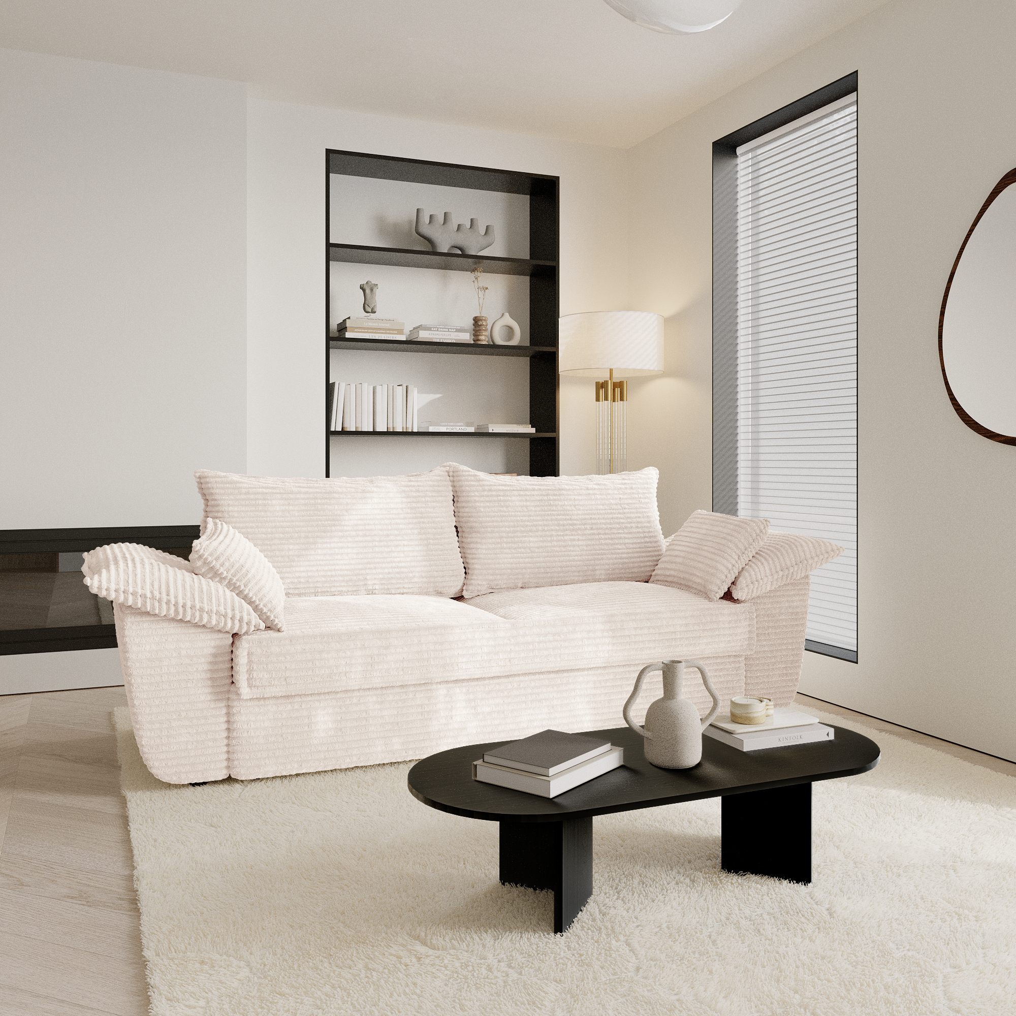 Sia Home Sasha canapé droit crème confort enveloppant