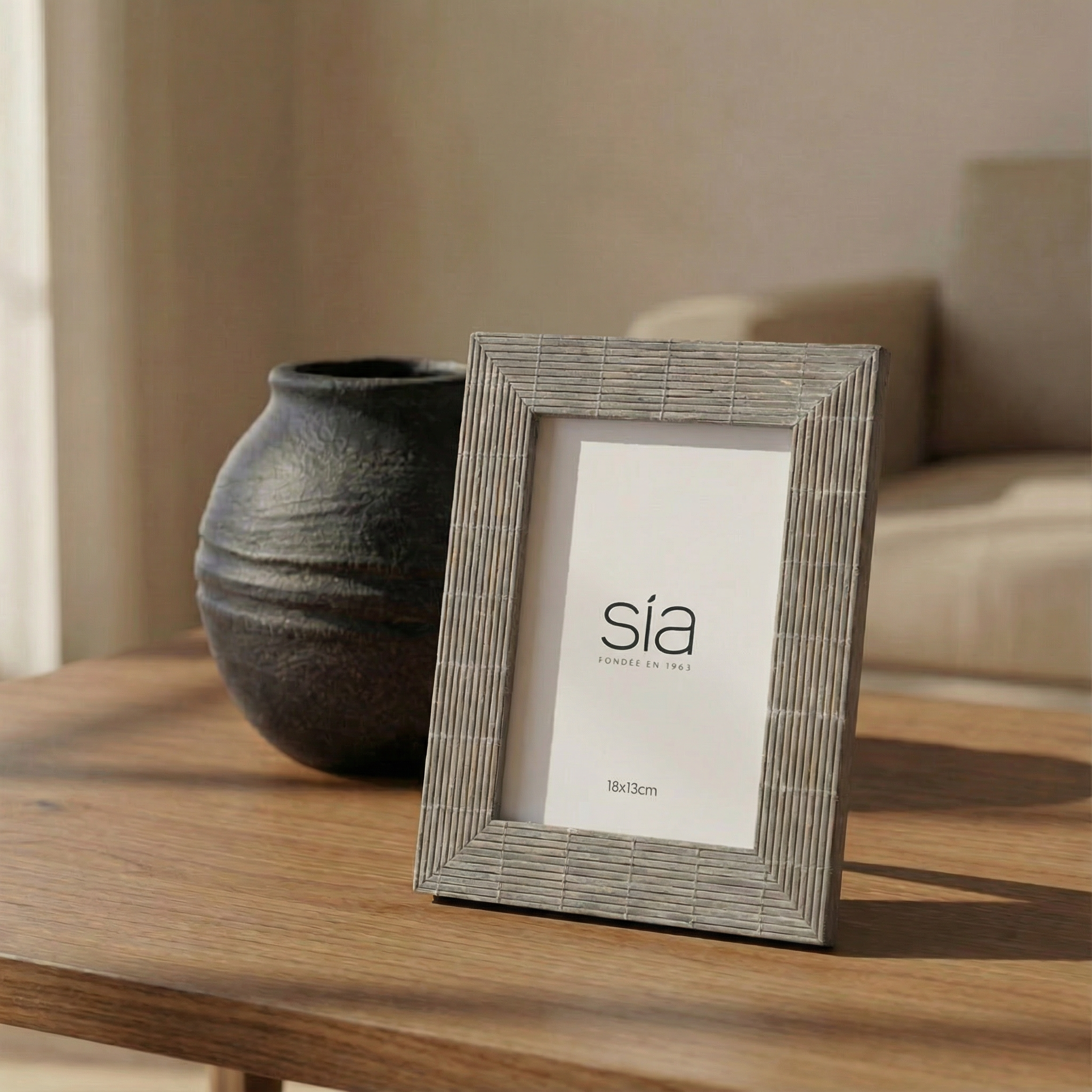 Sia Home Bali Cadre photo bambou beige 10x15 cm