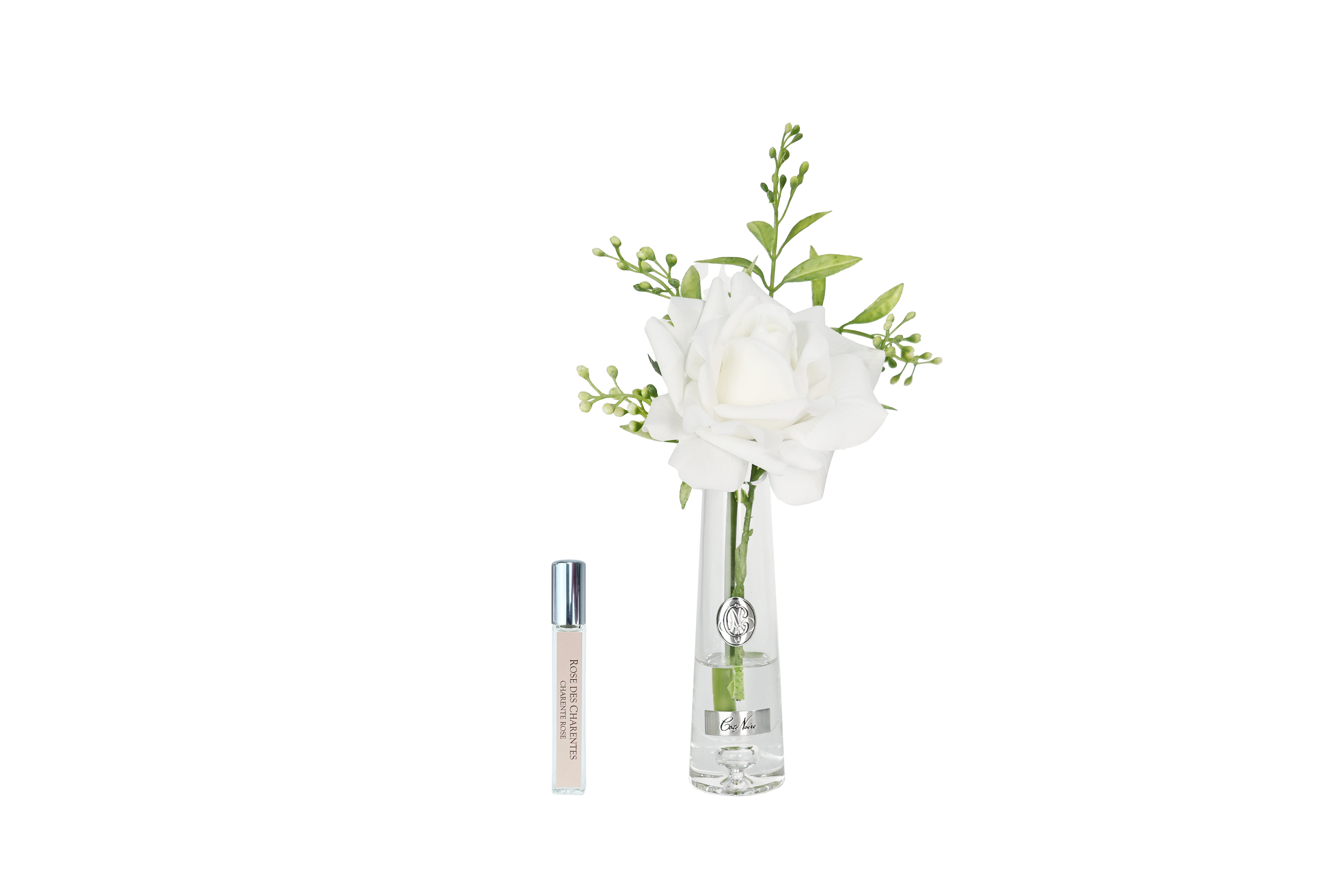 Côte Noire SRS01 rose blanche Summer Roses vase 27 cm